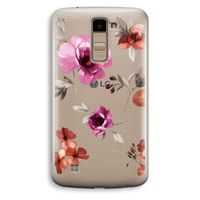 Geschilderde bloemen: LG K10 (2016) Transparant Hoesje