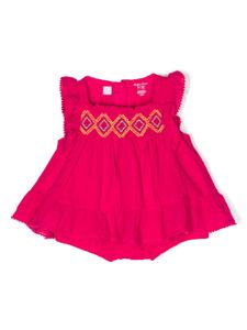 Ralph Lauren Kids ensemble short-culotte bouffante à broderies - Rose