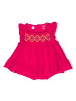 Ralph Lauren Kids ensemble short-culotte bouffante à broderies - Rose