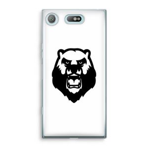 Angry Bear (white): Sony Xperia XZ1 Compact Transparant Hoesje