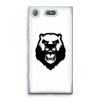 Angry Bear (white): Sony Xperia XZ1 Compact Transparant Hoesje - thumbnail