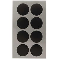 96x Zwarte ronde sticker etiketten 25 mm - thumbnail