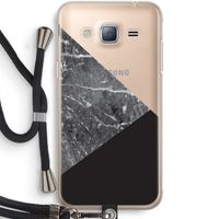 Combinatie marmer: Samsung Galaxy J3 (2016) Transparant Hoesje met koord