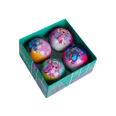 Box kerstbal plastic stitch d7.5cm 4st - Kurt s adler