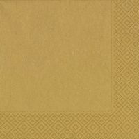 40x Kerst servetten goud unikleur 33 x 33 cm - thumbnail