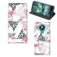 Nokia 3.4 Hoesje maken Flamingo Triangle