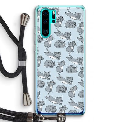 Poezen: Huawei P30 Pro Transparant Hoesje met koord