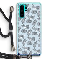 Poezen: Huawei P30 Pro Transparant Hoesje met koord
