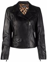 Dolce & Gabbana veste de moto en cuir - Noir - thumbnail