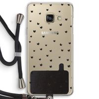 Kleine kattenkopjes: Samsung Galaxy A3 (2016) Transparant Hoesje met koord