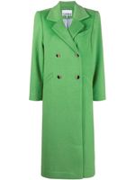 GANNI manteau à boutonnière croisée - Vert