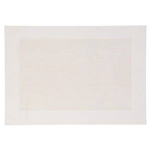 Rechthoekige placemat wit/ivoor texaline 50 x 35 cm