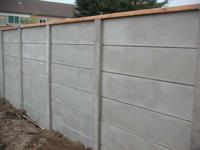 Beton schutting Basic grijs dubbelzijdig 200x193cm - thumbnail