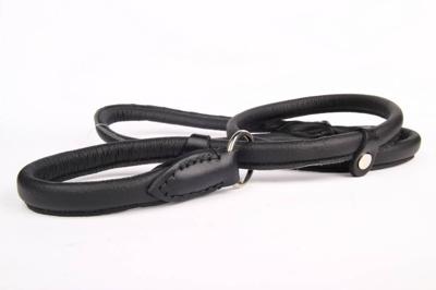 Leren retrieverlijn 120 of 180 cm (met dubbele stop)