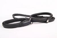 Leren retrieverlijn 120 of 180 cm (met dubbele stop)