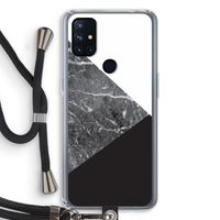 Combinatie marmer: OnePlus Nord N10 5G Transparant Hoesje met koord
