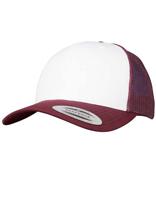 Flexfit FX6606CF Retro Trucker Colored Front - Maroon/White/Maroon - One Size - thumbnail