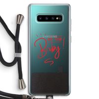 Not Your Baby: Samsung Galaxy S10 Plus Transparant Hoesje met koord