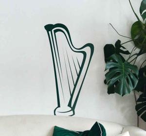 Sticker silhouet harp