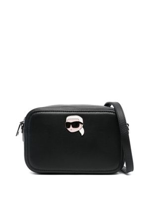 Karl Lagerfeld sac à bandoulière Ikonik Pin en cuir - Noir