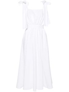 MSGM robe évasée à coupe mi-longue - Blanc