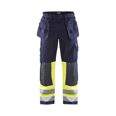 Blåkläder Multinorm werkbroek 14791514 | Marine/High-Vis Geel | Maat 60 - 7330509551738