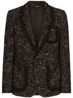 Dolce & Gabbana blazer en laine à simple boutonnage - Noir