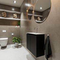 Toiletmeubel Mondiaz Ture | 60 cm | Meubelkleur Urban | Eden wastafel Talc Midden | Zonder kraangat