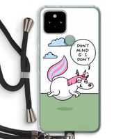 Unicorn: Pixel 5 Transparant Hoesje met koord Unicorn: Pixel 5 Transparant Hoesje met koord