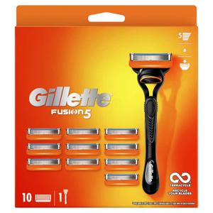 Gillette Fusion5 scheerapparaat voor mannen Veiligheidsscheermes Zwart, Oranje