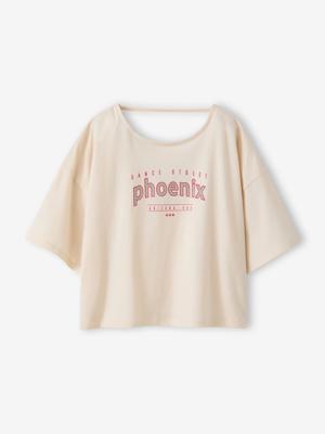 T-shirt met korte mouwen vanille