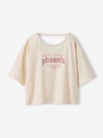 T-shirt met korte mouwen vanille