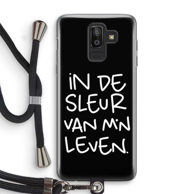 De Sleur: Samsung Galaxy J8 (2018) Transparant Hoesje met koord