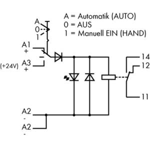 WAGO 789-326 Industrieel relais Nominale spanning: 24 V/DC Schakelstroom (max.): 12 A 1x wisselcontact 10 stuk(s)