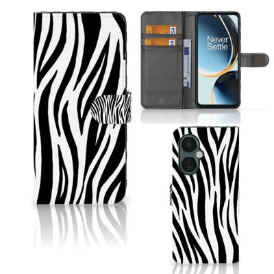 OnePlus Nord CE 3 Lite | Telefoonhoesje | Met pasjeshouder | Zebra