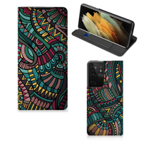 Samsung Galaxy S21 Ultra Hoesje met Magneet Aztec