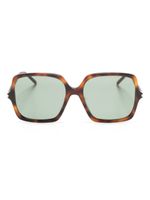 Saint Laurent Eyewear lunettes de soleil SL 591 à monture carrée - Marron