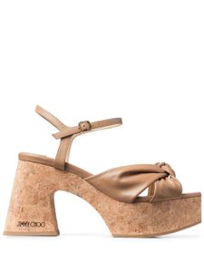 Jimmy Choo sandales Heloise 95mm - Marron