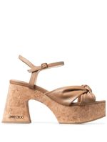 Jimmy Choo sandales Heloise 95mm - Marron - thumbnail