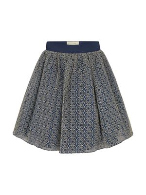 ELIE SAAB JUNIOR jupe à logo brodé - Bleu