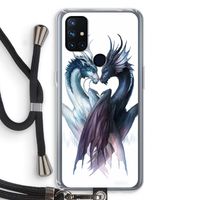 Yin Yang Dragons: OnePlus Nord N10 5G Transparant Hoesje met koord