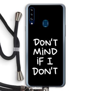 Don't Mind: Samsung Galaxy A20s Transparant Hoesje met koord
