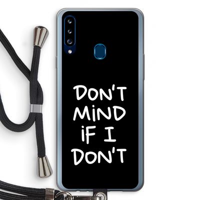 Don't Mind: Samsung Galaxy A20s Transparant Hoesje met koord
