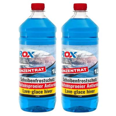 Rox Ruitensproeier vloeistof - 2x - concentraat - antivries - 1 liter - tot max -30 graden Celsius Rox Ruitensproeier vloeistof - 2x - concentraat - antivries - 1 liter - tot max -30 graden Celsius