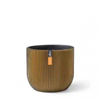 Pot bol Groove 24x21 zwart goud
