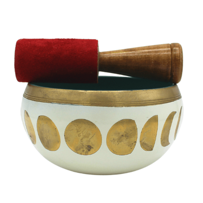 Klankschaal Maanfasen Chakra- Wit (10 cm)