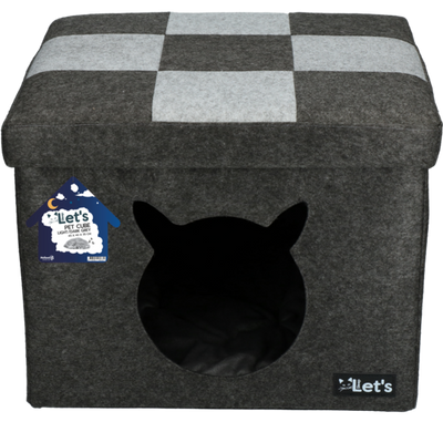 Let&apos;s sleep Pet Cube licht/donker grijs