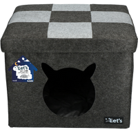 Let&apos;s sleep Pet Cube licht/donker grijs