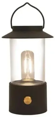 Anna&apos;s Collection Draadloze lantaarn warm wit 24 x 9cm, zwart