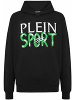 Plein Sport hoodie en coton mélangé à logo imprimé - Noir - thumbnail